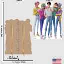 KPop Demon Hunters Saja Boys Cardboard Cutout Standee – Life Size Character Display for Fans, Parties, or Room Décor – Jinu, Abby, Mystery, Romance, and Baby Saja Boys - Officially Licensed, 70 in x 54 in