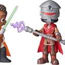 Star Wars: Young Jedi Adventures Pop-UpLightsaber Duel, Kai Brightstar & Taborr Action Figures, 4-Inch Scale Toys, Preschool Toys for 3 Year Old Boys & Girls, Pack of 2