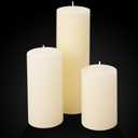 Shihanee Set of 36 Pillar Candles and Glass Cylinder Vases Clear Cylinder Holders for Slim Pillar Candles Wedding Centerpieces(2.6'' X 4.7'', 5.9'', 7.9'',Ivory White)