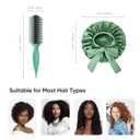 AM8:00 2in1 Styling Set, Curl Defining Brush for Wet Curls, Define Hairbrush for Enhancing Definition,Satin Bonnet for Sleeping, Silk Bonnet Suitable for Curly Hair,for Women