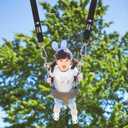 Tree Swing Hanging Strap Kit - 5ft Outdoor Suspension Straps with Stainless Carabiners, 2200lbs Capacity for Baby, Garden, Toddler Swing in Black