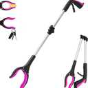 32 inch GrabRunner Heavy Duty(up to 10 lbs) Reacher Grabber Tool with Strong Magnetic (New Pink) 1 Pack