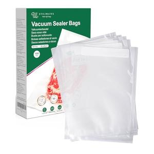 UTILIMATES Quart Vacuum Sealer Bags for Food, 8x11 Inch, BPA Free Heavy Duty Vacuum Seal Bags for Food Saver, Freezer, Seal a Meal, Sous Vide, Meal Prep, Preprinted Labeling Area, Precut 100 count