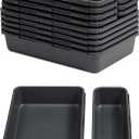 Gonice 13 PCS Drawer Organizer Tray, Interlocking Office Desk Drawer Storage, Black Plastic Organizer Bins for Office Supplies and Tools, Desk Drawer Organizer for Bathroom and Kitchen