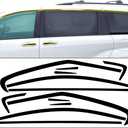 BOGAR TECH DESIGNS Side Window Chrome Delete Overlays Compatible with Toyota Sienna 2021-2025, Gloss Black