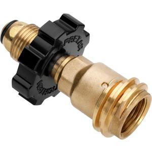 100lb Propane Tank Adapter, Universal Fit POL Propane Tank Adapter Converts POL to QCC1, LP Tank Adapter Old to New Connection Type, Solid Brass