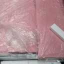 VECELO Small Mobile Standing Desk 24 Inch, Adjustable Height Portable Stand Up Desk with Wheels Computer Workstations, Rolling Laptop Cart, Pink (2 Separate Panel)