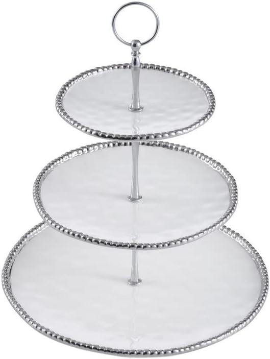 Pampa Bay Salerno 3 Tier Stand (White and Silver)
