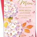 Happy Mothers Day Card for Mom, Beautiful Floral Mothers Day Gifts from Daughter Son Kids, Elegant Mom Appreciation Card with Heartfelt Message