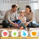 Magnetic Blocks,100PCS Magnetic Building Blocks,Magnet Blocks Build 3D World Stacking Toys,STEM Sensory Educational Toys Gifts Set for Kids Toddlers Boys 3 4 5 6 7 8 9+ Year Old