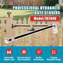 New TB200 Hydraulic Gate Closer, Rust Resistant & Weatherproof Automatic Gate Closer, Adjustable Closing Speed, Fits 60 to 140 Lbs Vinyl, Steel, Wood, Chain Link Fence Gates, Black