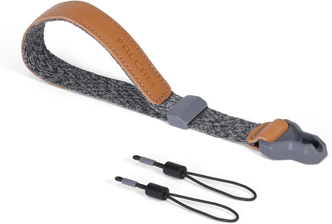 FALCAM Camera Wrist Strap,Adjustable Quick Release Hand Strap with Quick Connector(Ash) -M00A3801 (Grey)