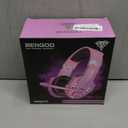 BENGOO G9000 Professional Gaming Headset for PS4, PC, Xbox One Controller, Noise Cancelling Over Ear Headphones with Mic, LED Light, Bass Surround, Soft Memory Earmuffs for Laptop - Pink