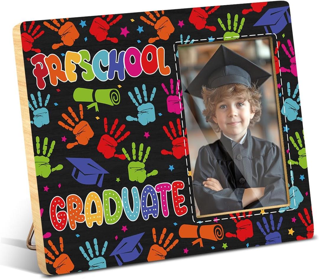 2 x JioJio Chan Kindergarten Graduation Picture Frame - Pre K Kindergarten My First Graduation Gift for kids, for 4"x6" Photo