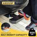 KAYCENTOP Universal Hitch Step 2 Inch Receiver, Anti Slip Tow Bumper Step Guard, Black Tow Hitch Steps for Pickup Truck Car SUV with Pin, Weight Capacity 600 LBS