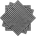 Gatherfun Disposable Paper Napkins Black and White Gingham for Dinner Picnic and Parties (Pack of 50)