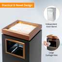 WICHEMI Commercial Outdoor Trash Can with Lid, 7 Gallon Stainless Steel Trash Bin with Removable Inner Bucket for Office Hotel Lobby Patio