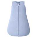 Yoofoss Baby Sleep Sack 12-18 Months TOG 2.5 Winter Baby Wearable Blanket, 100% Organic Cotton Toddler Sleeping Sack 2-Way Zipper Warm Quilted Sleep Sack (Large, Blue)