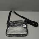 Clear Bag for Stadium Events Mini Small Clear Purse for Women & Men's Shoulder Bag for Concert Sport Game Day | Stadium Approved, Under Size 12x12x6, for Stadium Events (Black)