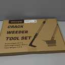 Crack Weeder Tool Set, Manual Stainless Steel Crevice Weeding Tool with Adjustable Handle for Moss & Weed Removal in Driveways, Patios, Pavers, Garden Cracks