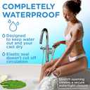 100% Waterproof Cast Covers for Shower Leg - 2pk - Tight Seal - Reusable Adult Half Leg Cast Protectors - Knee, Ankle, Foot - After Surgery Bandage and Dressing Cast Bag for Wounds and Burns