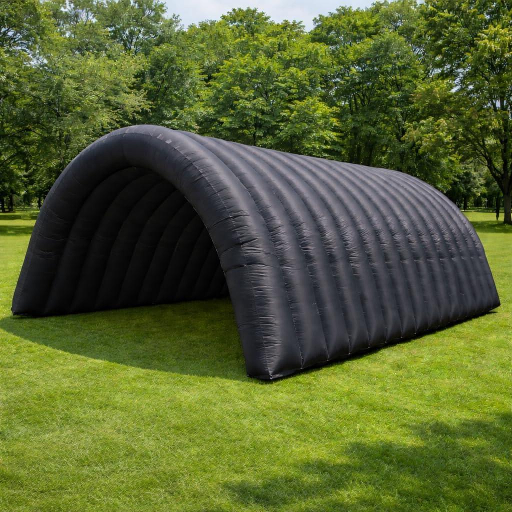 24x10x10FT Inflatable Tent Tunnel with Blower, Large Blow Up Sports Team Run Through Tunnel, Oxford Cloth Inflatable Entrance for Football, Soccer, School Events, Team Spirit, Parties