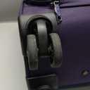 Coolife Underseat Carry On Luggage Suitcase Softside Lightweight Rolling Travel Bag Spinner Suitcase Compact Upright 4 Dual Wheel Bag (purple)