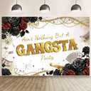 MEHOFOND 7x5ft Gangster Birthday Backdrop Ain't Nothing But A Gangsta Party Photography Background 70s 80s 90s Hippie Retro Birthday Party Decor Floral Money Gangsta Hip Hop Party Banner Photo Props