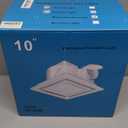 Bathroom Exhaust Fan with LED Light, Square Ceiling Mount Quiet Exhaust Fan for Bathroom/Restroom/Shower/Home/Office,1.0 Sones Low Noise, 141 CFM 4" Duct (Panel size:12inch)