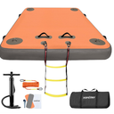 VOFiTNY Inflatable Floating Dock, Swim Platform Floating Dock for Lakes, Lake Floats for Adults, Island Raft Mat for Lake Beach Ocean, Non-Slip Surface, 5 x 6 ft.