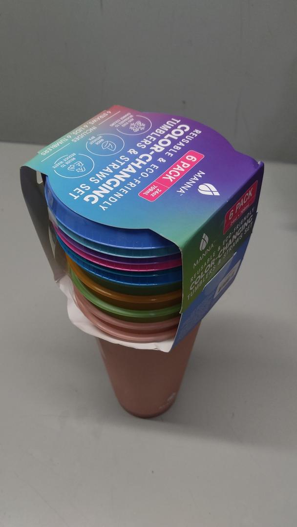 Manna 24oz Color Changing Reusable Cup Set - 6 Pack