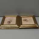 5x5 Picture Frame with Real Glass, 4 set Ornate Vintage Picture Frames for Wall or Tabletop Display, Gold 5 x 5 Frame for Wall home best gift