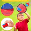 JoyCat Toss and Catch Ball Game for Kids, 4 Paddle Sticky Ball Set, Toddler Baseball Catch Toy, Outdoor Game for Beach, Yard&Camping, Family Sports Easter Basket Stuffer Gift for Boys Girls Ages 3-12