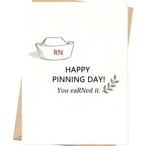 13 x Happy Nurse Pinning Day Card, RN Graduation Card, Congratulations New Nurse Gift, Nursing School Graduate Card for Women Men, Future Nurse Celebration