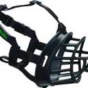 BASKERVILLE ULTRA MUZZLE - Patented Humane Design, Breathable, Dog can Pant and Drink, Adjustable, Padded, Training Muzzle for Medium-sized Dogs, Prevents Biting, Wildlife Scavenging (Size 4, Black)