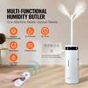 VEVOR Humidifier for Home Large Room 1291.7 sq ft, 16L Commercial Humidifier for Whole House Greenhouse Night Light & 12h Timer & Auto Shut-Off Humidifiers, Commercial Branch Tube w/ 360° Nozzle