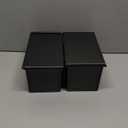 2pack 1LB Black Pullman Loaf Pan with Lid, Non-Stick Sandwich Bread Loaf Pan, Easy Release Bread Pan with Lid for Homemade Bread (8.3inch)