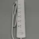 Amazon Basics Smart Plug Power Strip with 6 Individually Controlled Outlets and 3 USB Ports (2 USB-A and 1 USB-C), Works with Alexa Only, 2.4 GHz Wi-Fi, No Hub Required, White