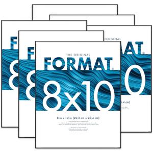 MCS Format Picture Frames, Black, 8 x 10, 6-Pack (8x10)