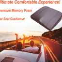 Lofty Aim Car Seat Cushion, Comfort Memory Foam Car Cushions for Driving - Sciatica & Lower Back Pain Relief, Driver Seat Pillow for Auto, Office Chair, Wheelchair - Classic Brown
