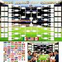 YXYOUNG DIY Predict 2026 World Cup Schedule Poster, Reusable National Flags Sticker, 27X40 inches Tournament Bracket Wall Chart, Valentine Gift for Soccer Fans and Soccer Game Day Party