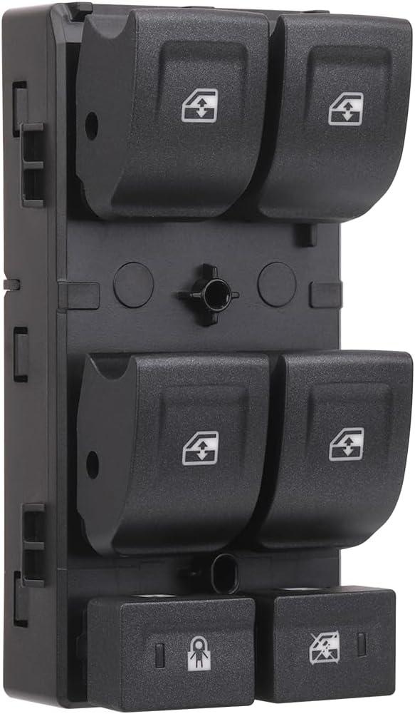 Power Window Switch Control Button Driver Side Compatible with 2014-2019 Chevy Silverado 1500, 2015-2019 Chevrolet Silverado & GMC Sierra 2500 HD 3500 HD, Replace OEM 23427098 DWS1778