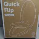 Jool Baby Quick Flip Toilet Seat with Built-in Potty & Splash Guard for Toddler Training, Slow Close (Elongated)