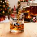 2 x New Dad Gifts, Dad Level Unlocked Whiskey Glass, Fathers Day Gift for New Father Men Husband Him from Wife Son, First Time Daddy Soon to Be Gifts, 10Oz (Transparent)