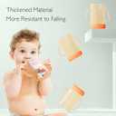 Momcozy Baby Pouch Holder No Squeeze, Baby Food & Juice Box Holder, Mess-Free, Easy Grip for Self-Feeding, BPA-Free & DEHP-Free, Must-Have for Babies, Violet&Orange 2Pcs