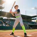 Baseball Socks and Belt Combo Set for Youth Boys Girls Adult, Softball Tball Belt Socks with Elastic Belts (Green)