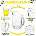 Tessco 36 Pcs Plastic Pitchers 60 Oz Clear Water Beer Jug Large,Classic