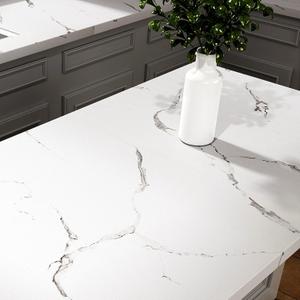 Stickyart Thick Matte White Marble Contact Paper Peel and Stick for Countertops Cabinets Waterproof Self Adhesive Removable Marble Wallpaper Peel and Stick for Kitchen Table Shelf Drawer Liner, Size: 12" x 317"