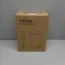 TIPGO Small Can with Lid Soft Close, 4.5 Liters / 1.2 Gallon Bathroom Garbage Can, Mini Step Bin, Stainless Steel Wastebasket for Bathroom, Bedroom, Office (Silver)