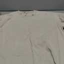 Men's Cotton T-Shirts Oversized Unisex Short Sleeves Casual Loose Wash Solid Basic Tee Tops (Medium, Beige)